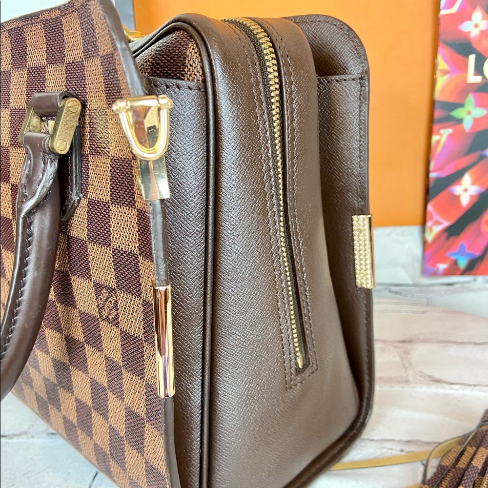 Louis Vuitton Damier Ebene Triana handbag crossbody with free strap and tassel - Picture 6 of 16